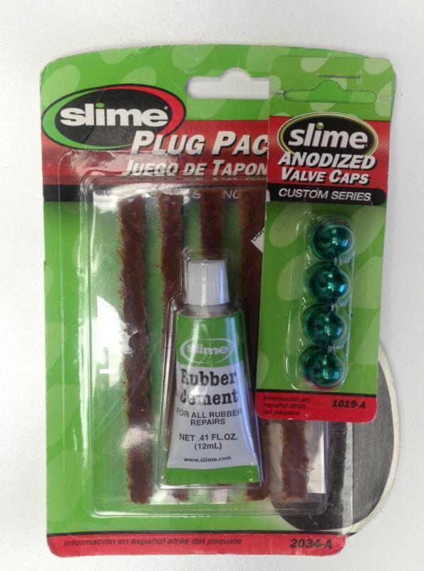Slime plug pack & slime anodized valve caps