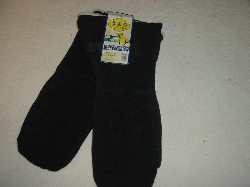 Xl leather snowmobile mittens gloves winter warm fish hunt sledding winter fun