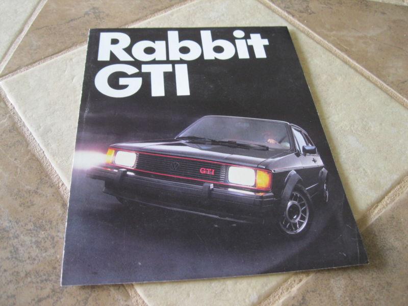 1983 volkswagen rabbit gti   brochure        -