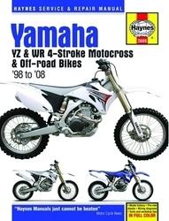 Haynes service manual for yamaha yz/wr 250-450 4-stroke motocross/off-road bikes