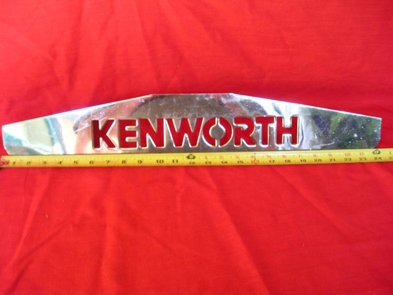 KENWORTH BIG RIG VINT CHROME MUD FLAP NAME PLATE TRUCKER MAN CAVE DECOR, US $15.99, image 2