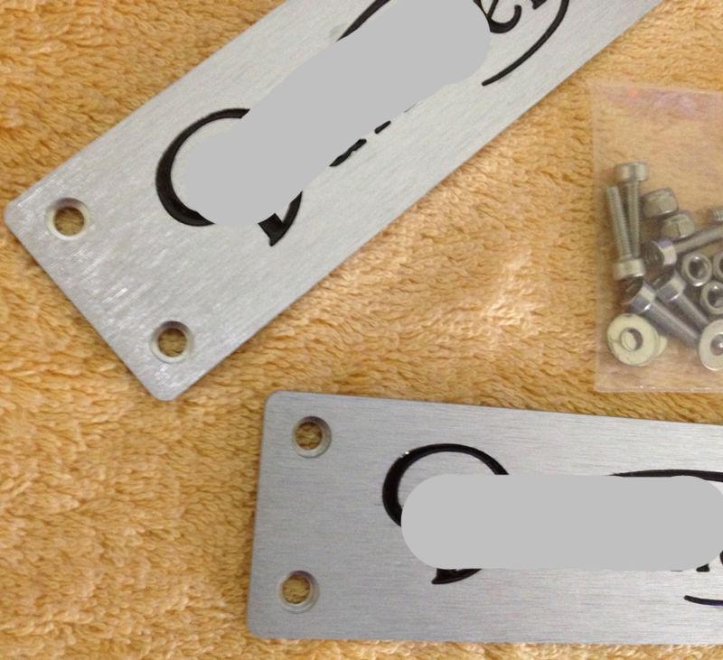 For daimler car  carpet emblem aluminum alloy material blackwords 2 pieces