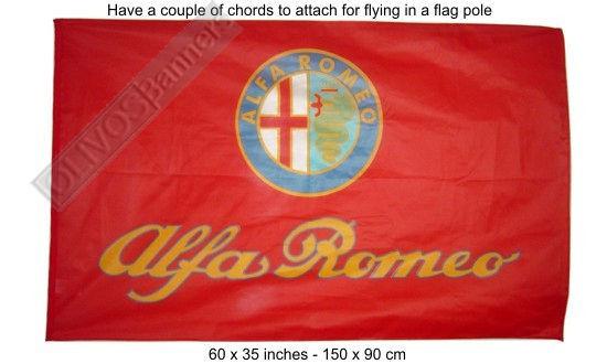 Deluxe new alfa romeo 3x5 feet banner flag sign red gta gtv 145 mito giulietta