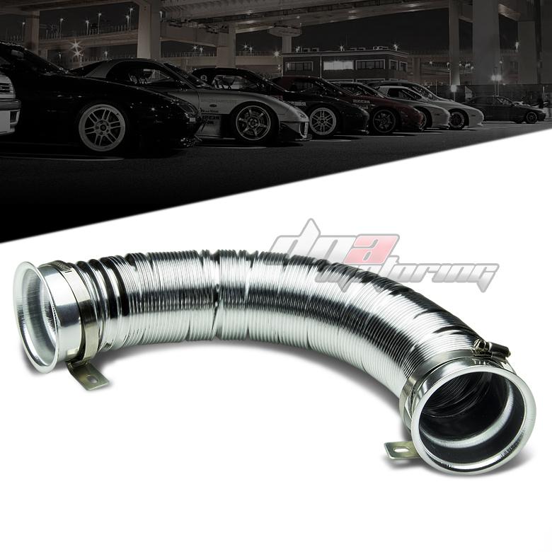 3" silver multi-flexible adjustable short ram/cold air intake inlet tube/pipe