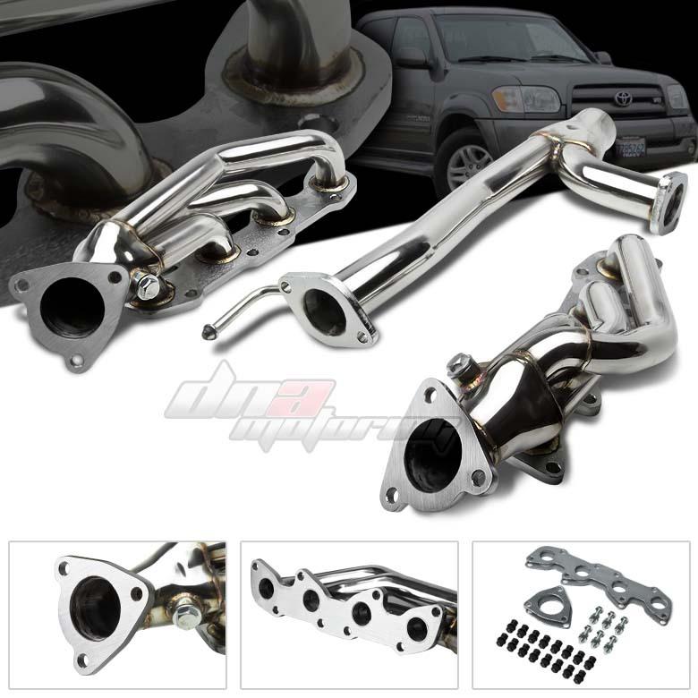 05-06 toyota tundra/sequoia v8 4.7l stainless steel racing header+y-pipe exhaust