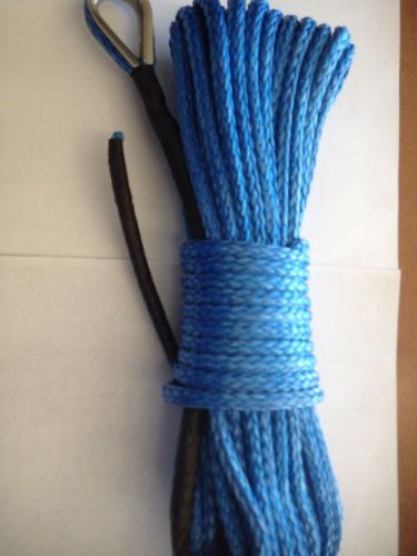 1/4&#034; x 50&#039; synthetic atv winch line rope, 6 mm x  15.2 m, 7200# breaking force