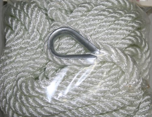 3/8" x 50' white nylon twist anchor line