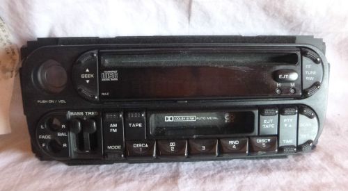 02-07 Dodge Chrysler Jeep Radio CD Tape Face Plate Control Panel P05064300AD, image 1