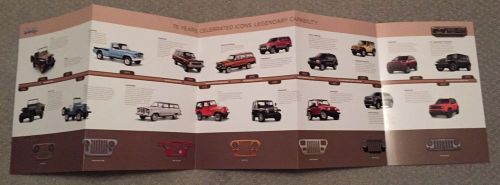 75 years of jeep fold out brochure