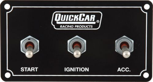 Quickcar racing products 4-5/8 x 2-1/2 in dash mount switch panel p/n 50-731
