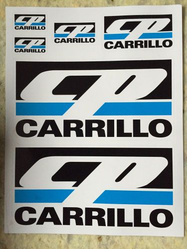 Cp carrillo racing sticker nascar nhra 1 sheet of 6 stickers 8&#034;x11&#034; rods pistons