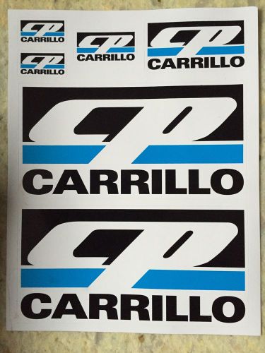 Cp carrillo racing sticker nascar nhra 1 sheet of 6 stickers 8"x11" rods pistons
