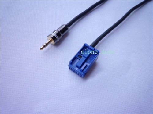 Aux plug gold plated audio mp3 input cable for vw volkswagen rcd510 rcd310 3.5mm