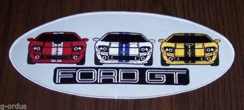New embroiedered 2005 2006 6 1/2&#034; ford gt gt40 embroidered iron or sew on patch!