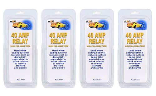 (4) bulldog security 757 spdt universal 40 amp relays 4 car alarm installations