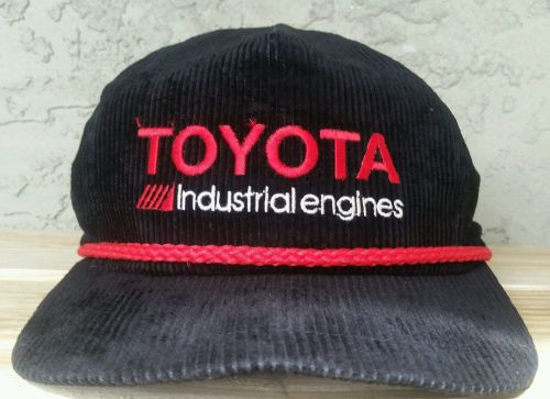 Toyota industrial engines corduroy snapback hat black