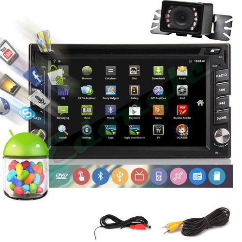 Pure android 4.4 os 6.2"l hd double 2din car stereo gps 3g wifi sat nav dvd obd2