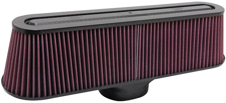K&n rp-5135 universal air filter - carbon fiber top