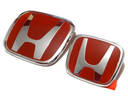 F+r genuine honda jdm badges emblems for 06-11 civic 2 door coupe fg2