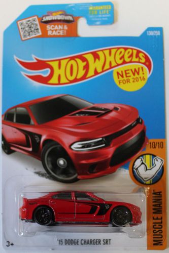 Hot wheels dodge charger srt hellcat r/t hemi 2015 mopar motorsports red