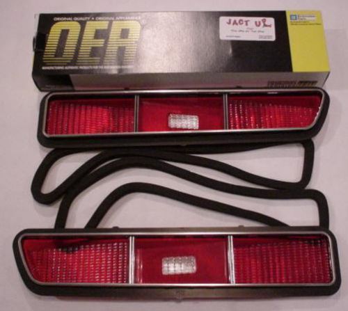 1969 camaro std tail lamp light lens &amp; gaskets 69 non rs
