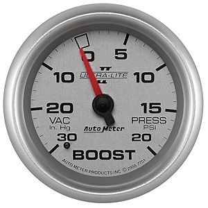 Auto meter 7701 ultra-lite ii series gauge 2-5/8&#034; boost/vacuum mechanical