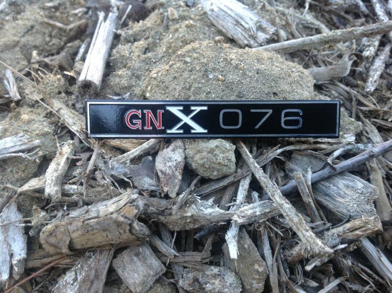 Buick grand national gnx  dash plaque badge # gnx 076 original piece