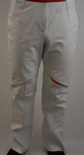 Harley davidson motorcycle women's genuine leather pants w/ breathable zippers