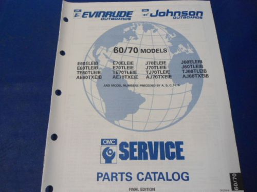 1991 omc evinrude/johnson parts catalog, e60eleib, 60/70 models