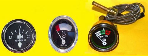 Ih farmall tractor ammeter oil pressure gauge temperature gauge set