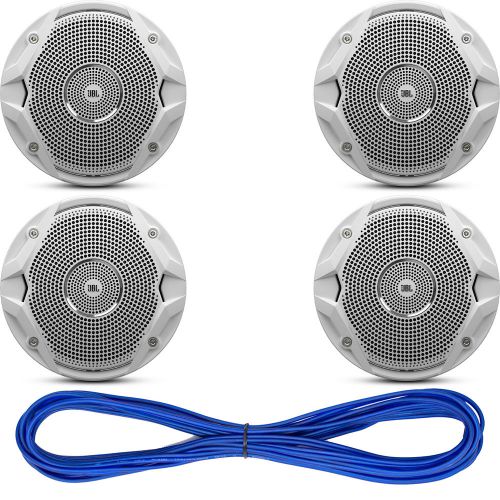 Find 4 Jbl Marine 6.5" 150W White Speakers, Cadence Marine Blue 50FT