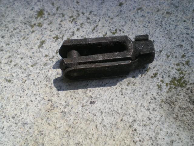Porsche 356 clutch cable clevis with bolt for keeper