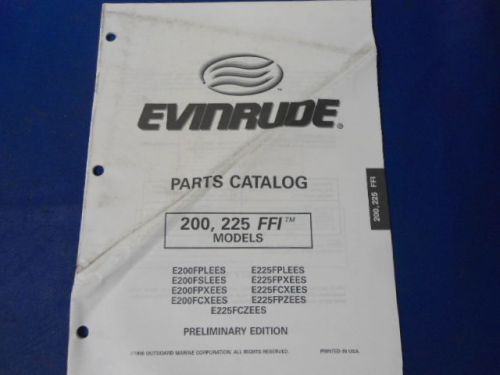 1998  evinrude parts catalog, 200, 225 ffi models