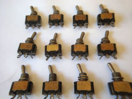 12 each toggle switch vintage st42d on-on  mfg jbt  cessna aircraft&amp; others