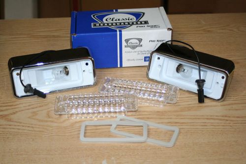 1969 camaro rs back up lamp housings lens &amp; gasket - rally sport