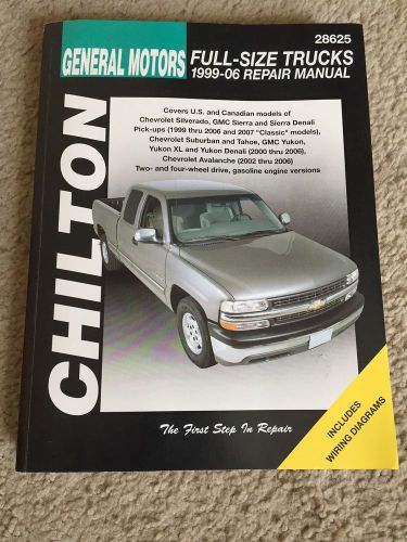 28625 new chilton repair manual gm chevy / gmc full size trucks 1999-06