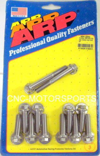 Arp intake manifold bolt kit 494-2001 pontiac 350 455 uses 3/8&#034; socket