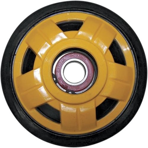 Parts unlimited yellow idler wheel w/bearing yellow/ 141mm x 20mm r0141d-2-401a
