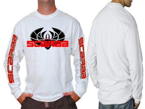 New scarab racing boats team long sleeve t shirt! on sale!! s,m,l,xl,2xl