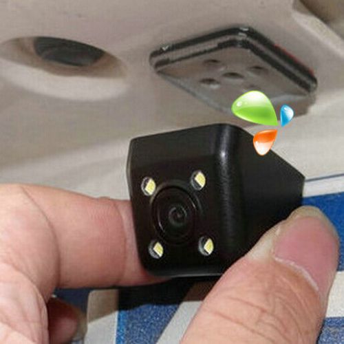 Ccd reverse rear view backup car camera mini universal 4 led auto rückfahrkamera