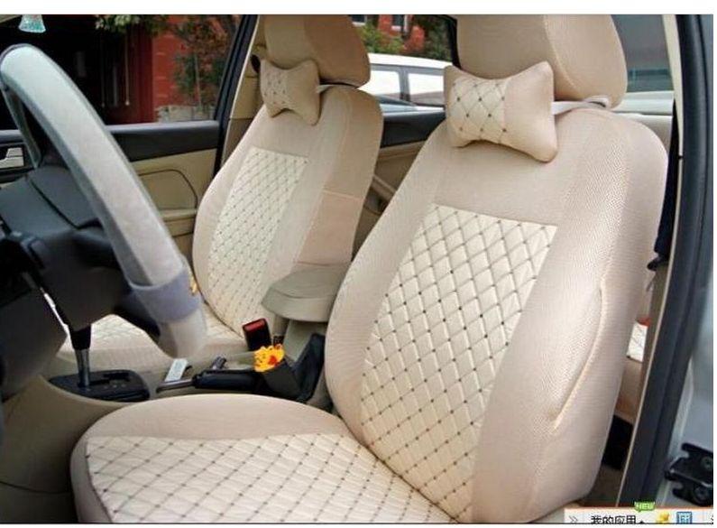New - the the noble natural cotton fabric striae embossed car seat cover