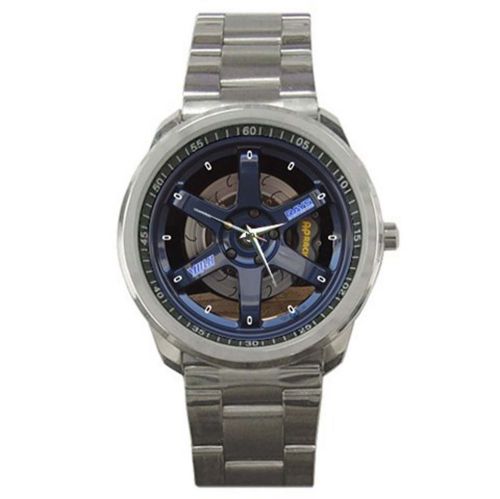 New  fs volk te37 magnesuim blue 18 wheel sport metal wristwatches
