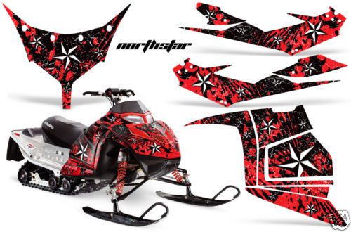 Amr racing decal kit polaris iq race 600 snowmobile sled graphic wrap decals