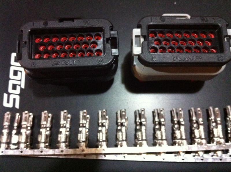 Black & grey main connectors for electromotive tec3 w/50 terminals tec 3 harness