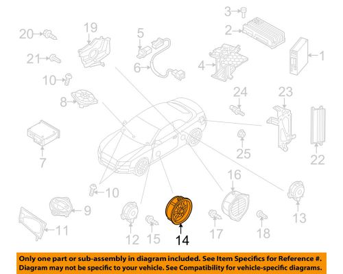 Audi oem 08-16 a5 quattro sound system-door speaker 8t0035415b