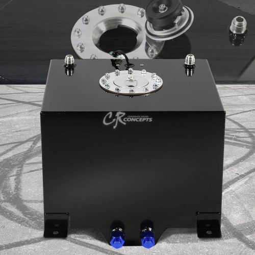 8 gallon/30.5l lightweight black coated aluminum gas fuel cell tank+level sender