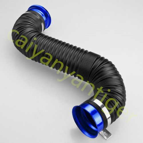 Multi flexible intake piping/pipe inlet hose tube duct short ram/cold air blue