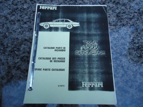 Ferrari 365 gt4 2+2 1973 spare parts catalogue manual
