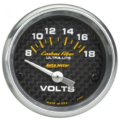 Autometer 4791 gauge, voltmeter, 2 1/16&#034;, 18v, electric, carbon fiber