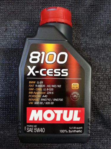 102784 motul 8100 1 liter 5w-40 x-cess engine oil 502 00, 505 00, ll01-229.5